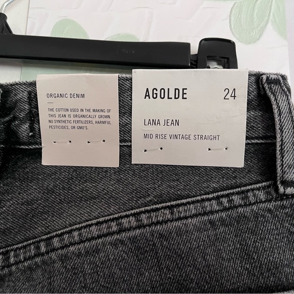 Agolde - Lana mid rise fall straight black jeans - Picture 4 of 8